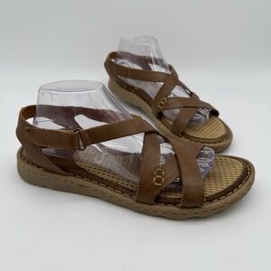Born Trinidad Brown Leather Adjustable Sport Sandal Size 11